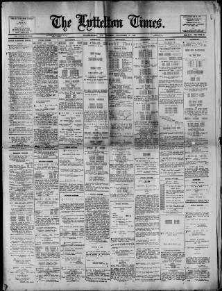 cover page of Lyttelton Times published on November 2, 1925