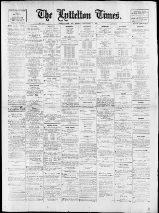 cover page of Lyttelton Times published on September 17, 1928