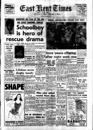 cover page of East Kent Times and Mail published on June 18, 1969