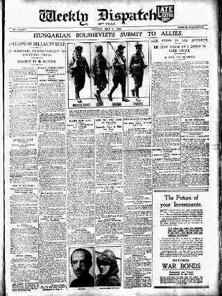 cover page of Weekly Dispatch (London) published on May 4, 1919
