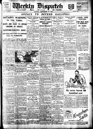 cover page of Weekly Dispatch (London) published on September 17, 1922
