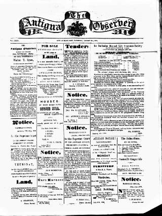 cover page of Antigua Observer published on August 2, 1879