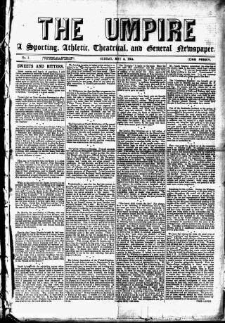 cover page of Empire News & The Umpire published on May 4, 1884
