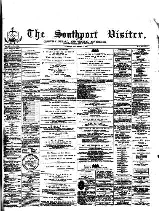 cover page of Southport Visiter published on November 2, 1869