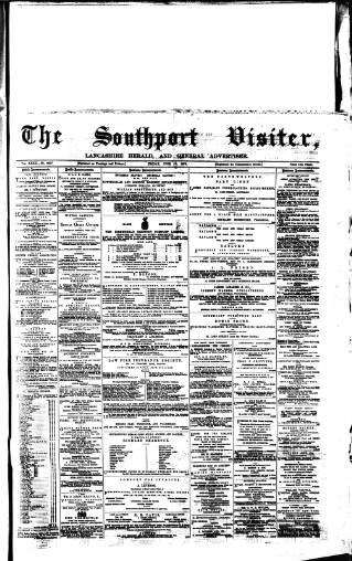 cover page of Southport Visiter published on June 18, 1875