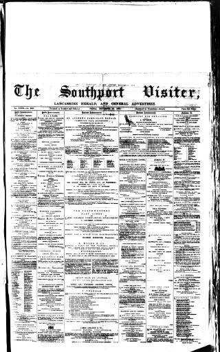 cover page of Southport Visiter published on September 17, 1875