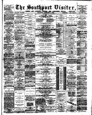 cover page of Southport Visiter published on February 2, 1889