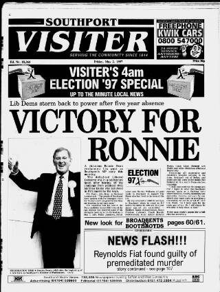 cover page of Southport Visiter published on May 2, 1997