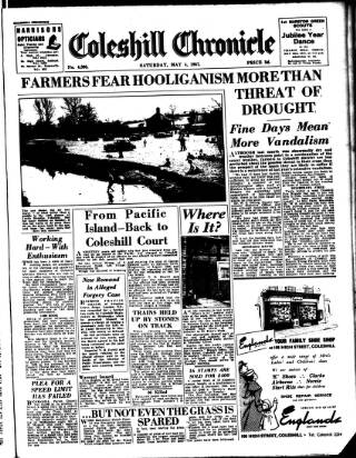 cover page of Coleshill Chronicle published on May 4, 1957