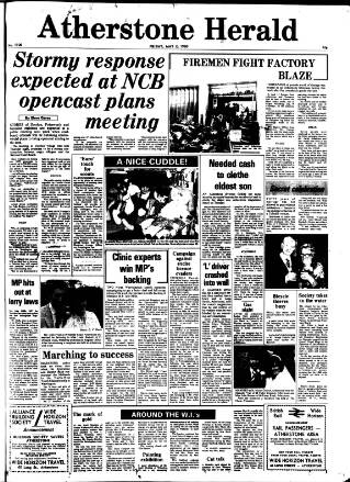 cover page of Atherstone News and Herald published on May 2, 1980
