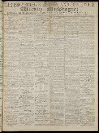 cover page of Bromsgrove & Droitwich Messenger published on June 18, 1864