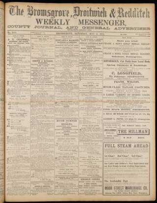 cover page of Bromsgrove & Droitwich Messenger published on May 2, 1914