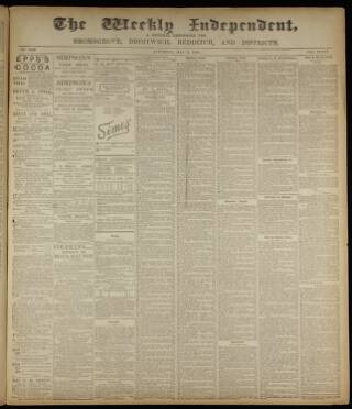 cover page of Weekly Independent (Bromsgrove) published on May 2, 1891