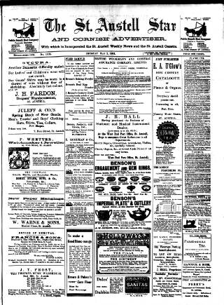 cover page of St. Austell Star published on May 2, 1901