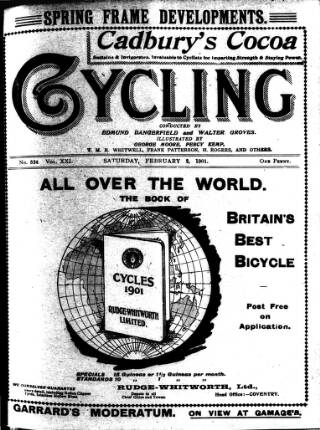 cover page of Cycling published on February 2, 1901