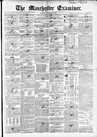 cover page of Manchester Examiner published on November 2, 1847