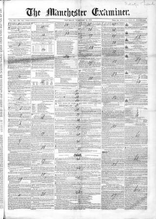 cover page of Manchester Examiner published on February 19, 1848
