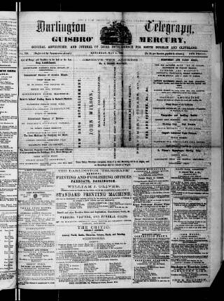 cover page of Darlington Telegraph published on May 4, 1861