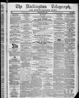 cover page of Darlington Telegraph published on May 2, 1863