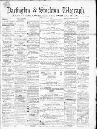 cover page of Darlington & Richmond Herald published on May 2, 1868