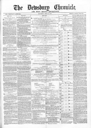 cover page of Dewsbury Chronicle and West Riding Advertiser published on June 18, 1881