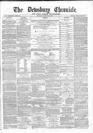 cover page of Dewsbury Chronicle and West Riding Advertiser published on February 2, 1884