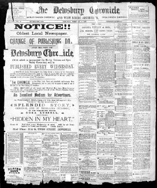 cover page of Dewsbury Chronicle and West Riding Advertiser published on February 2, 1895