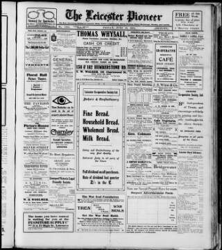 cover page of Leicester Pioneer published on June 18, 1915