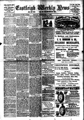 cover page of Eastleigh Weekly News published on September 17, 1897