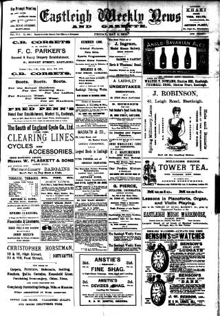 cover page of Eastleigh Weekly News published on May 4, 1900