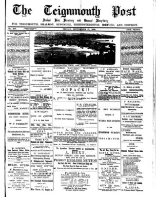 cover page of Teignmouth Post and Gazette published on September 17, 1886
