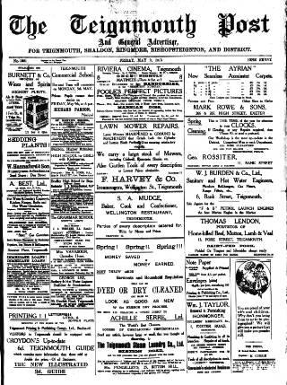 cover page of Teignmouth Post and Gazette published on May 2, 1913