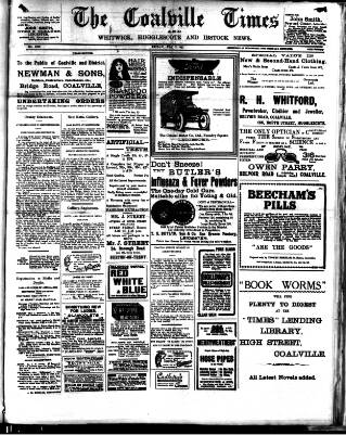 cover page of Coalville Times published on February 2, 1917