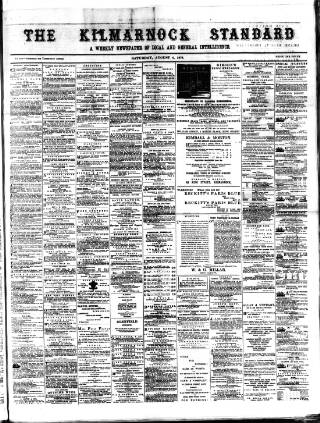 cover page of Kilmarnock Standard published on August 2, 1879