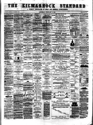 cover page of Kilmarnock Standard published on February 2, 1884