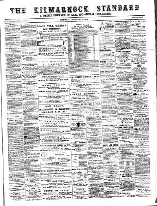 cover page of Kilmarnock Standard published on February 2, 1889