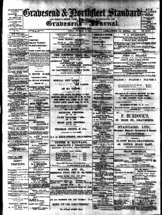 cover page of Gravesend & Northfleet Standard published on November 2, 1906