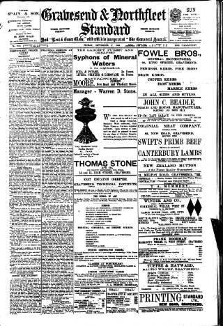cover page of Gravesend & Northfleet Standard published on September 17, 1909