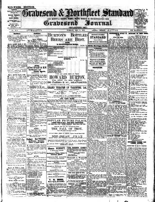 cover page of Gravesend & Northfleet Standard published on May 2, 1911