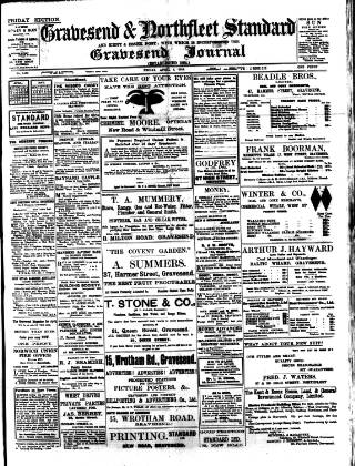 cover page of Gravesend & Northfleet Standard published on April 4, 1913