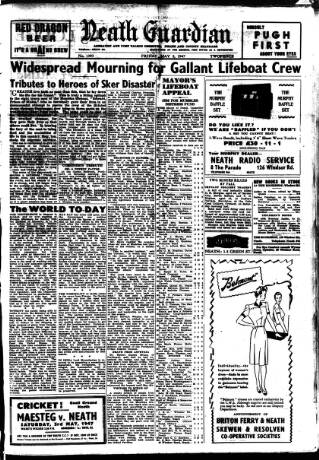 cover page of Neath Guardian published on May 2, 1947