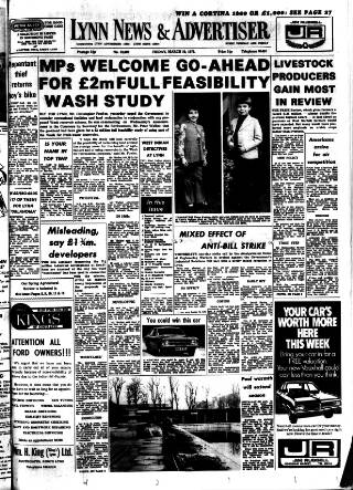 cover page of Lynn Advertiser published on March 19, 1971