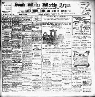 cover page of South Wales Weekly Argus and Monmouthshire Advertiser published on June 18, 1904