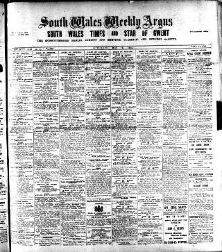 cover page of South Wales Weekly Argus and Monmouthshire Advertiser published on May 2, 1914