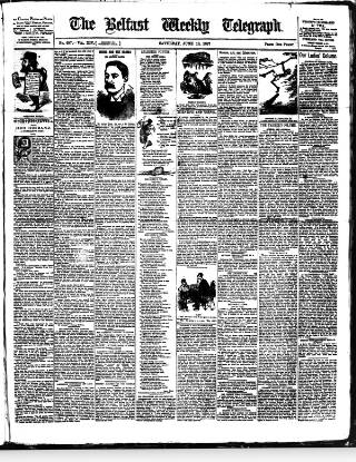 cover page of Belfast Weekly Telegraph published on June 18, 1887