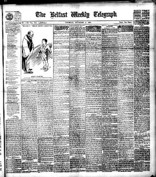 cover page of Belfast Weekly Telegraph published on November 2, 1895