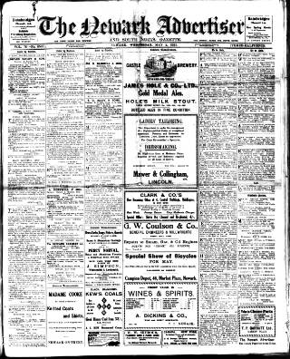 cover page of Newark Advertiser published on May 2, 1923