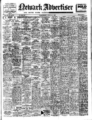 cover page of Newark Advertiser published on June 18, 1947