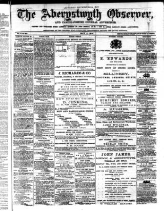 cover page of Aberystwyth Observer published on May 2, 1874