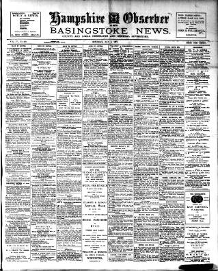 cover page of Hampshire Observer and Basingstoke News published on May 4, 1907